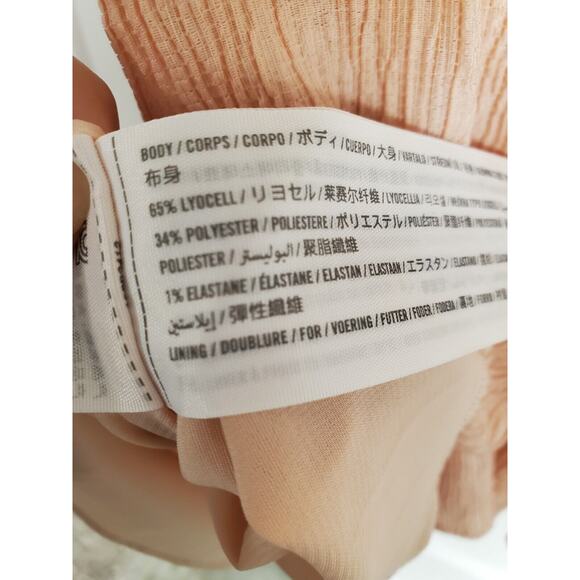 Abercrombie & Fitch Pink Crinkle Texture Twist-Front Mini Dress | Size Small - Picture 9 of 10